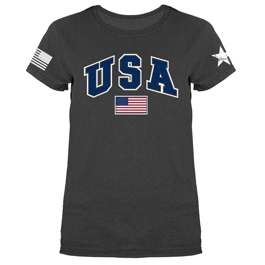 United States of America US Flag American Pride USA Patriotic Women’s T-shirt