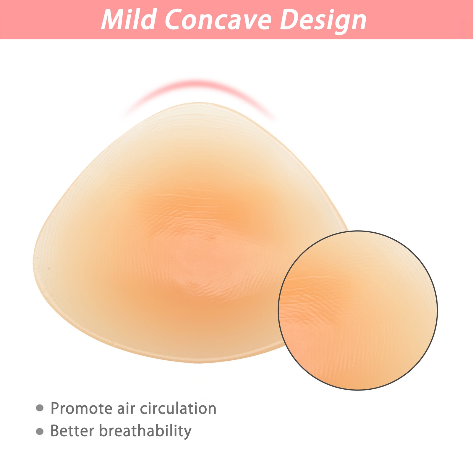 Silicone Breast Forms Insert Pad Enhancer Prosthetic Bra1 Piece