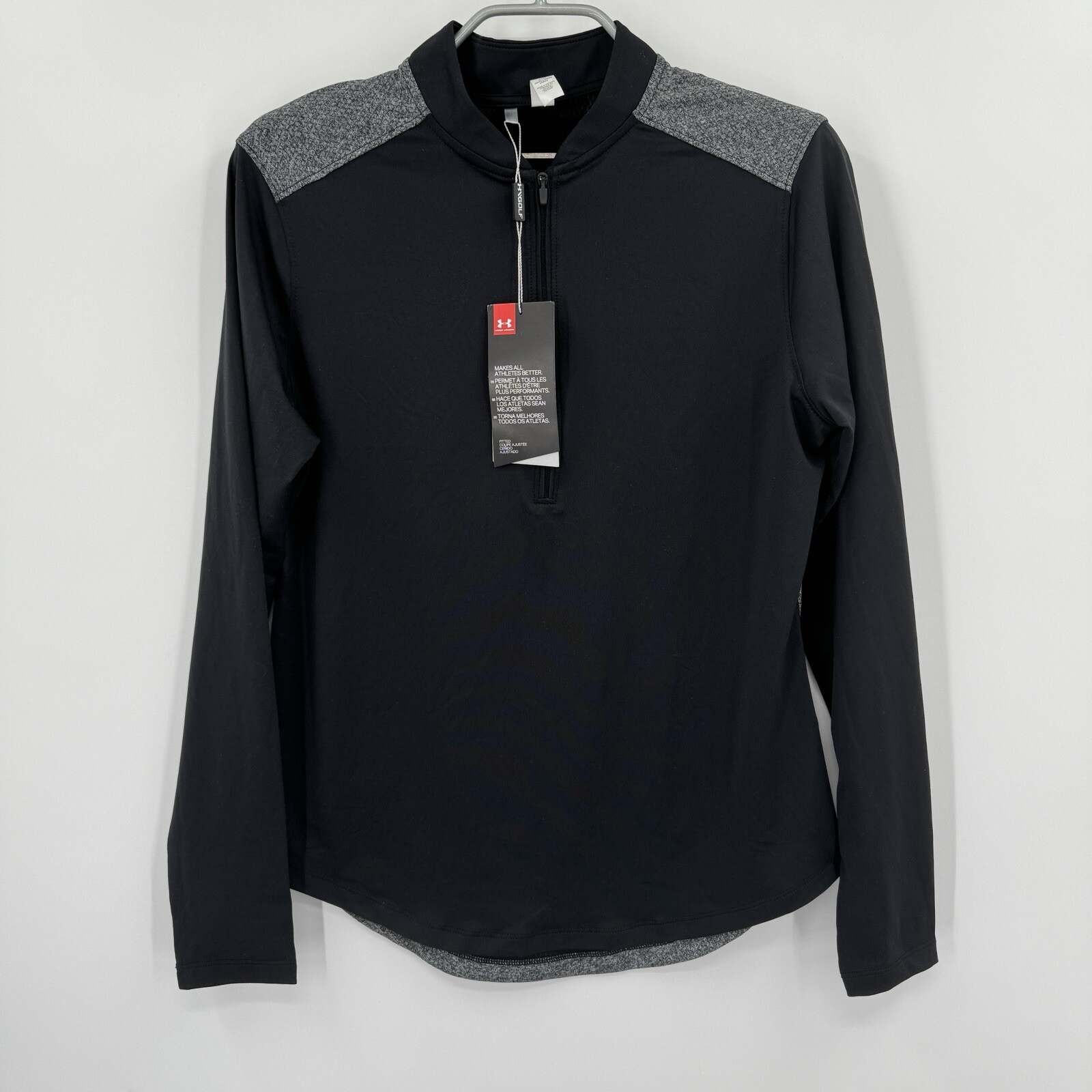 Under Armour Golf Women’s Valor 1/2-Zip Pullover Long Sleeve size M Black/Gray