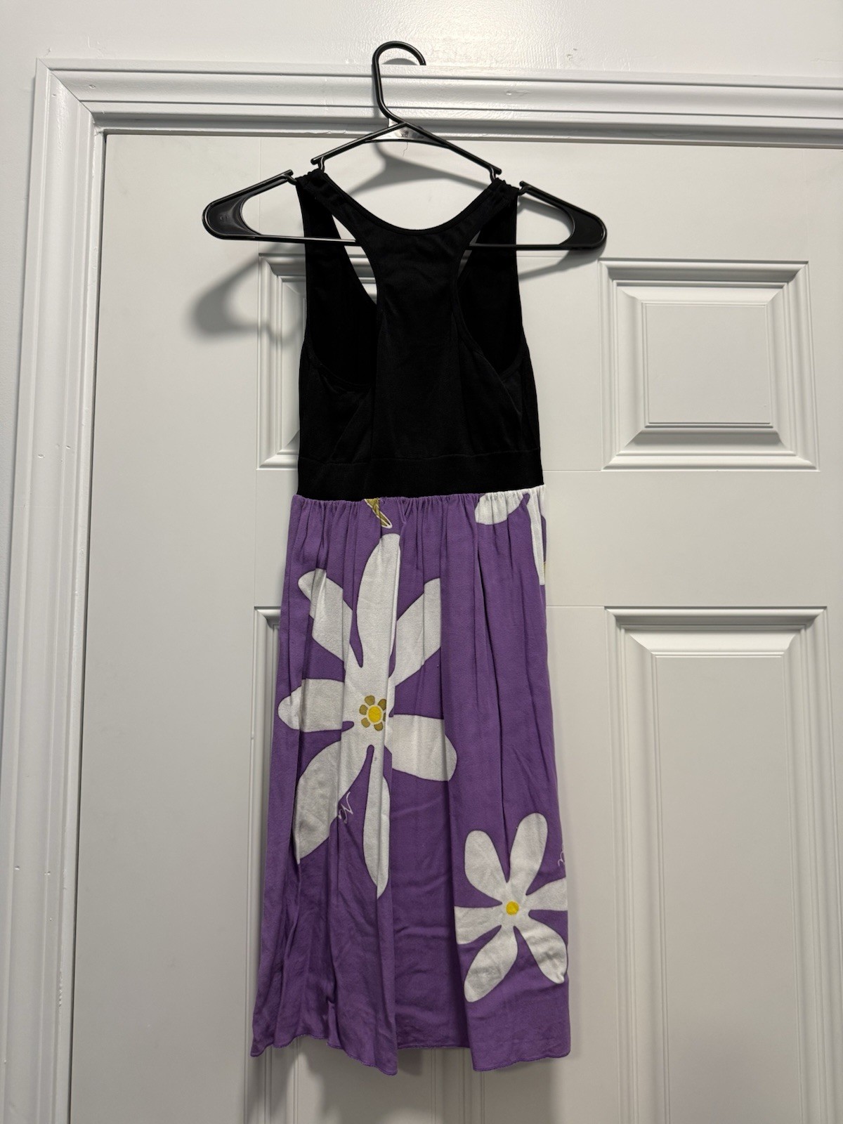 Zenana Black Purple Tiare Midi Scoop Neck One Size