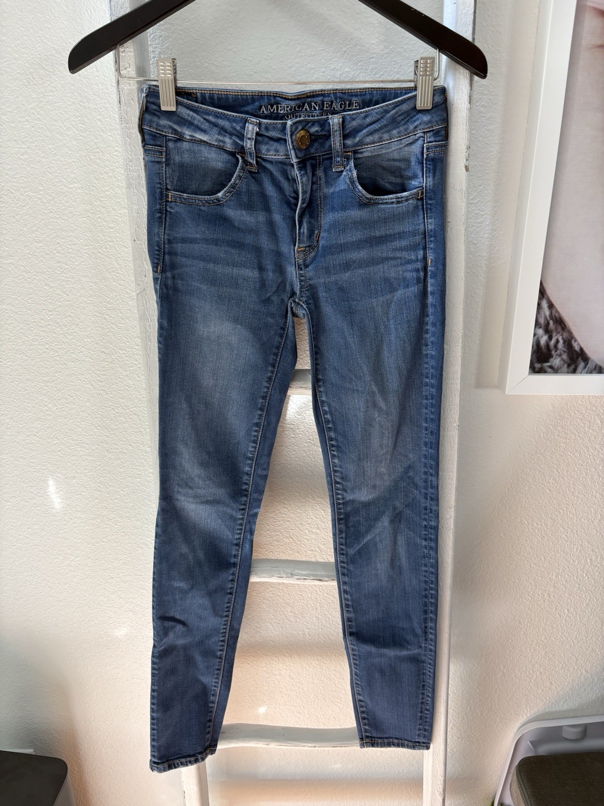 American Eagle Blue Super Stretch X Hi-Rise Jegging Jeans Size 2