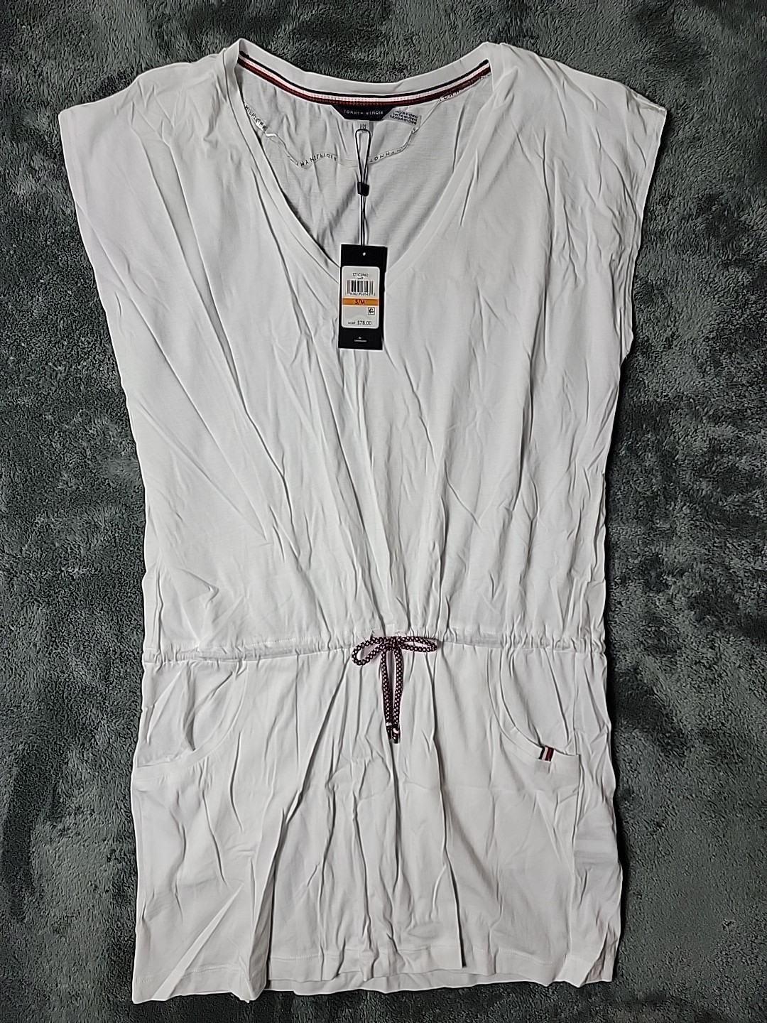 Tommy Hilfiger womens Beach Coverup Dress, Soft White, Small/MD