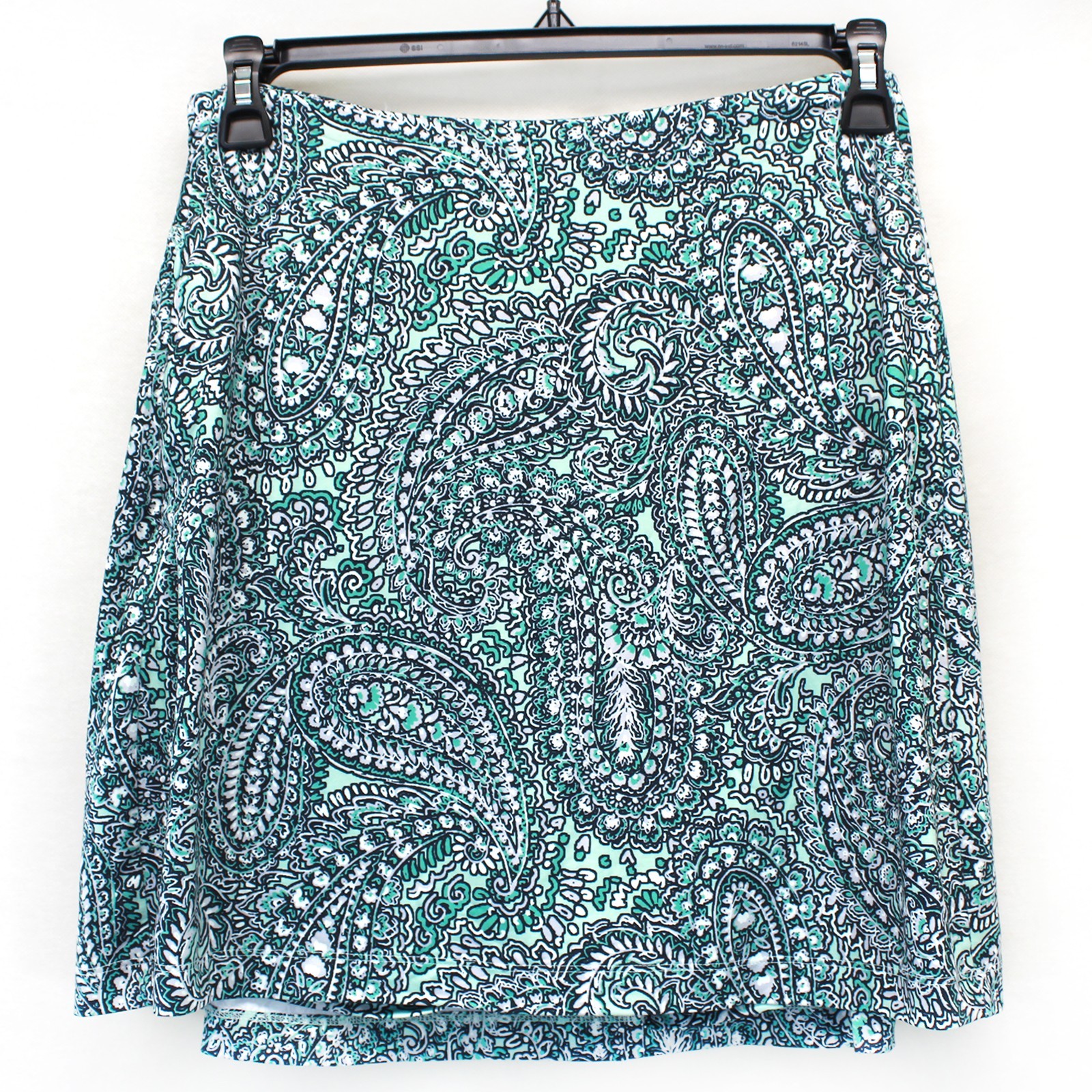 J.Jill Plus Size Green Paisley Fit Performance Knit Tennis Skort Skirt 3X
