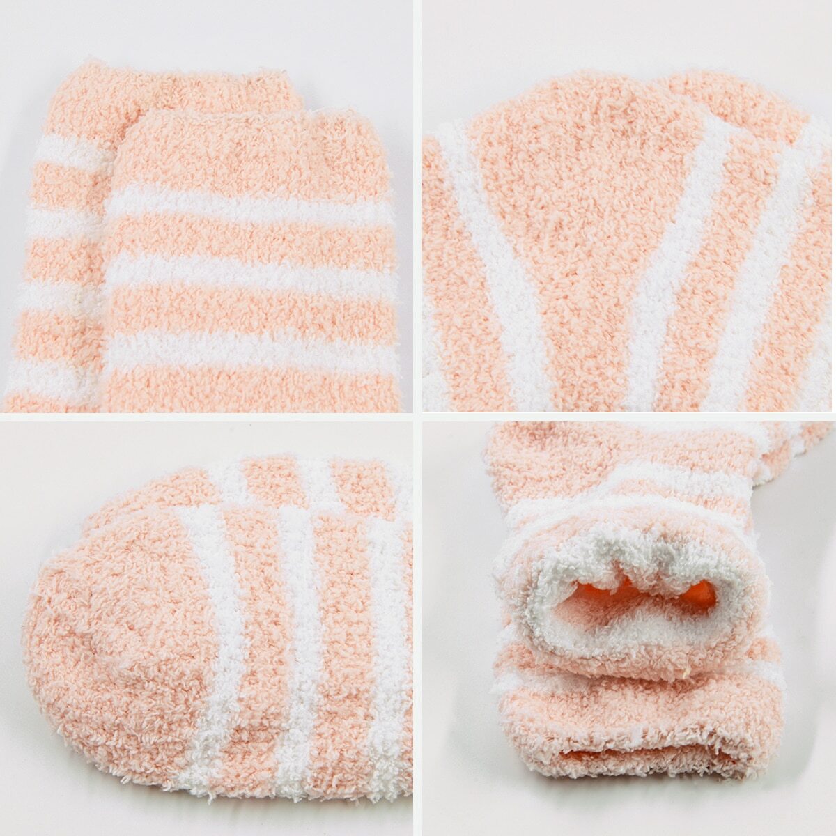 6 Pairs Women Super Soft Winter Cozzy Fuzzy Warm Non-Skid Slipper Socks 9-11