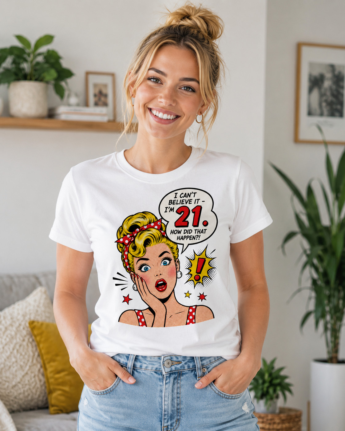 Ladies 21st Birthday T-Shirt Original Design Gift Present Girlfriend 21 Party
