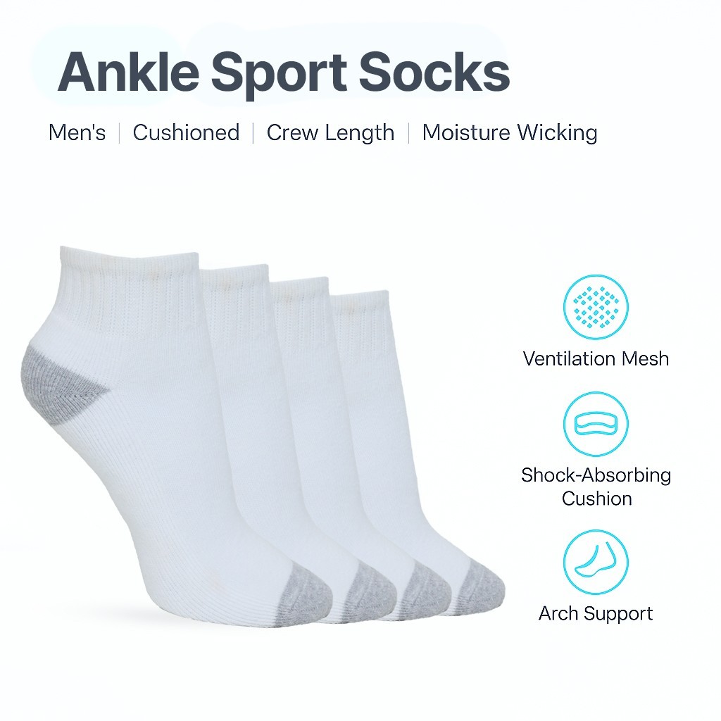 3-12 Pairs Mens Plain Solid Cotton Sports Ankle Athletic Socks Low Cut Size 9-13