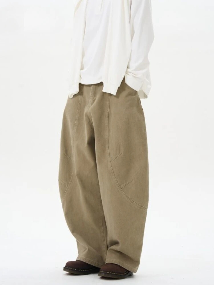 American Retro Scimitar Pants Women Streetwear Loose Punk Trousers sz