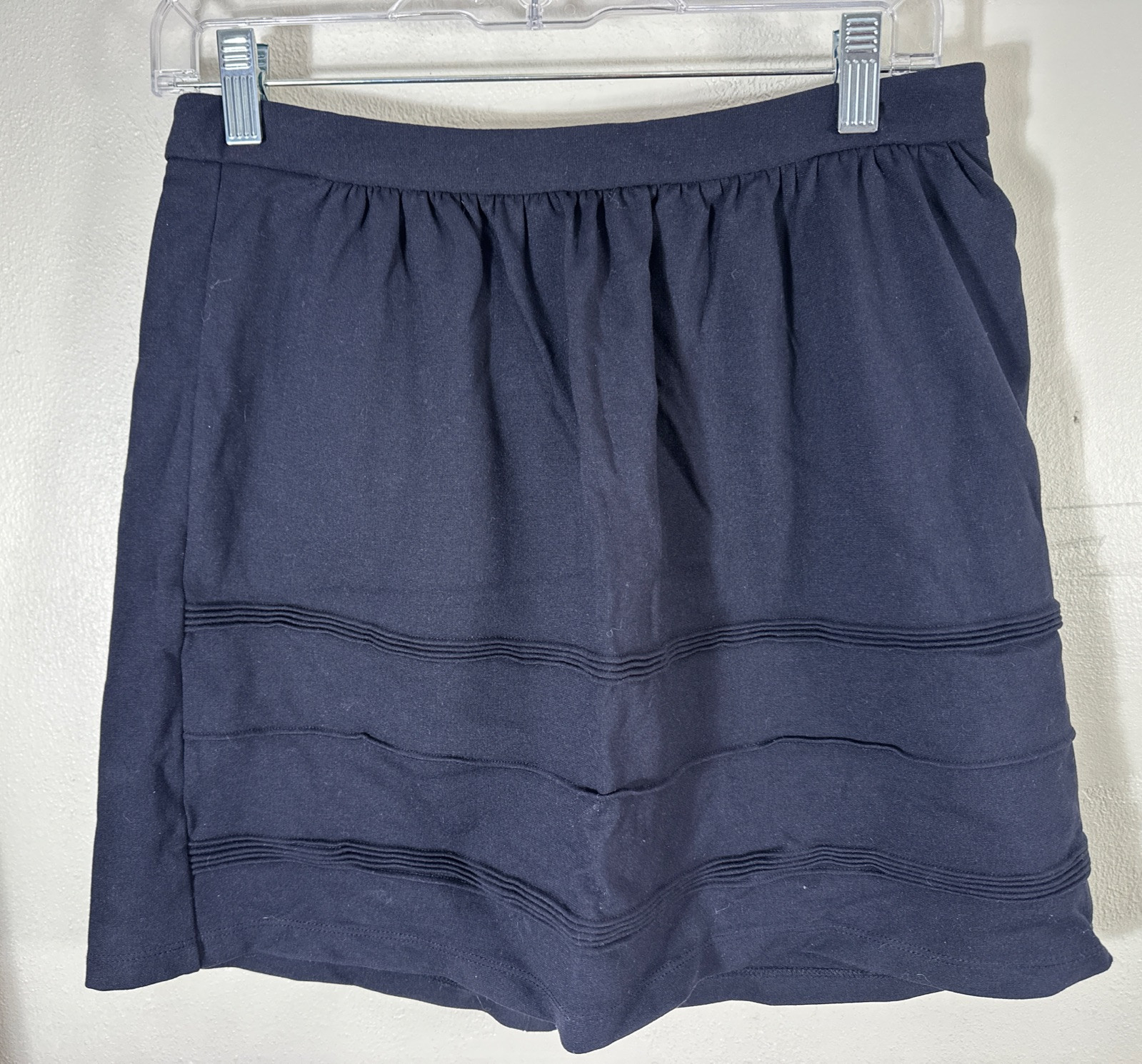 J.Crew Factory 10 Black Stretch Viscose Nylon Spandex Mini Skirt Casual Knit