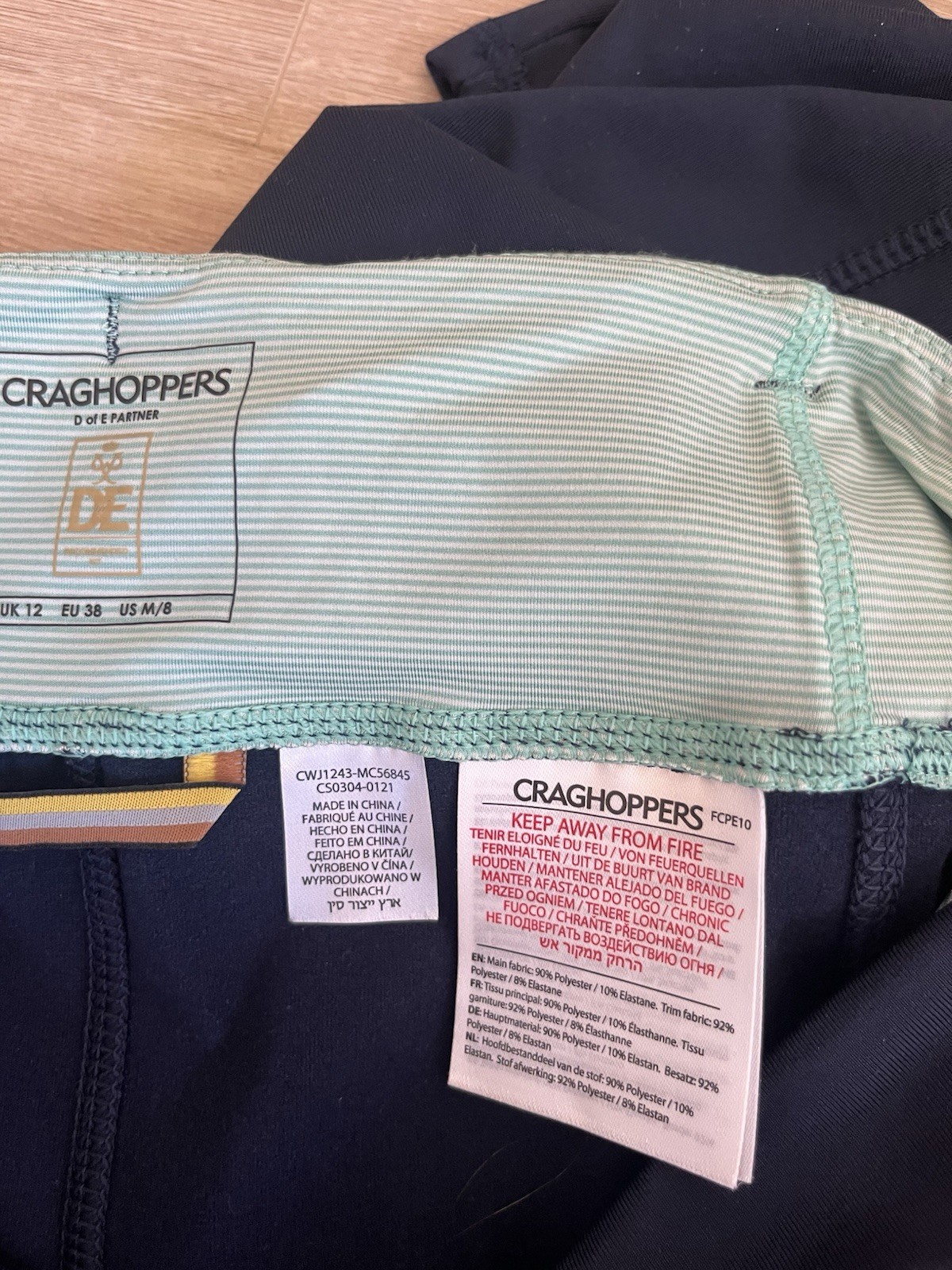 Craghoppers Leggings Navy Blue Size 12 Walking Activewear