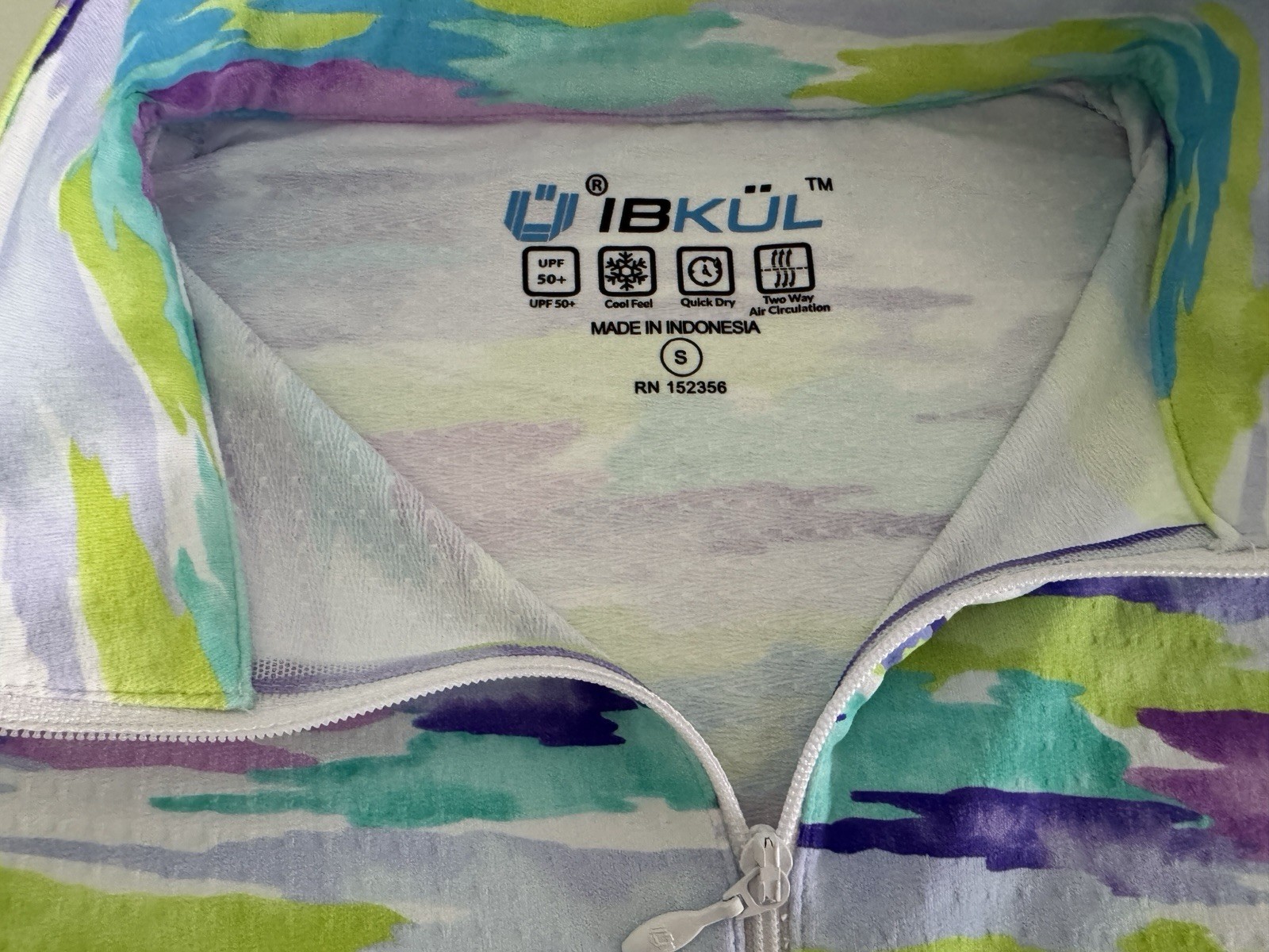 NWT IBKUL Golf Tennis Pullover Top XS S XXL Activewear Long sleeve Mesh Purpe E5