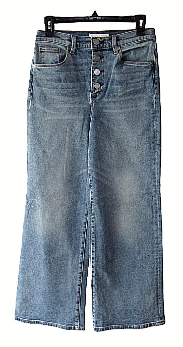 Chelsea and Violet New Size 27 High Rise Exposed Button Fly Wide Leg Jeans