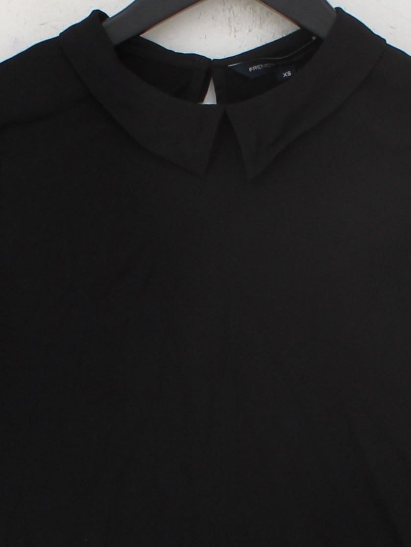 French Connection Women’s Blouse XS Black 100% Polyester Basic