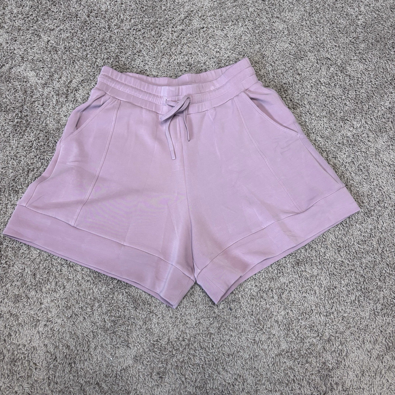 Varley DOUBLESOFT adler high rise short 5.5 women’s M pink drawstring elastic