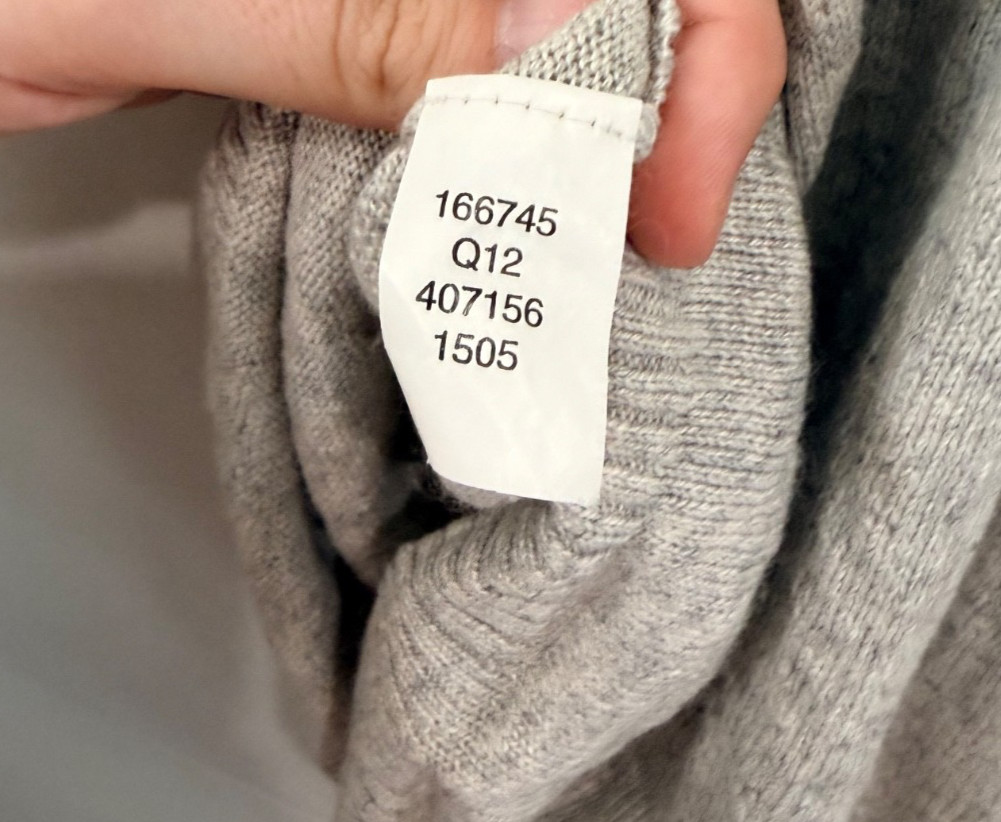 Moda International Silk Cashmere Beaded Halter Sweater Tank Top Gray Size S