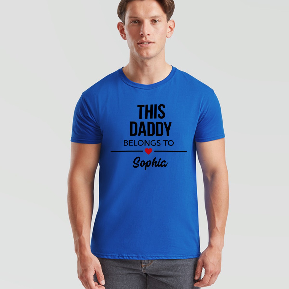 Personalised Mens T Shirt This Daddy Belongs To Any Names Fathers Day Gift