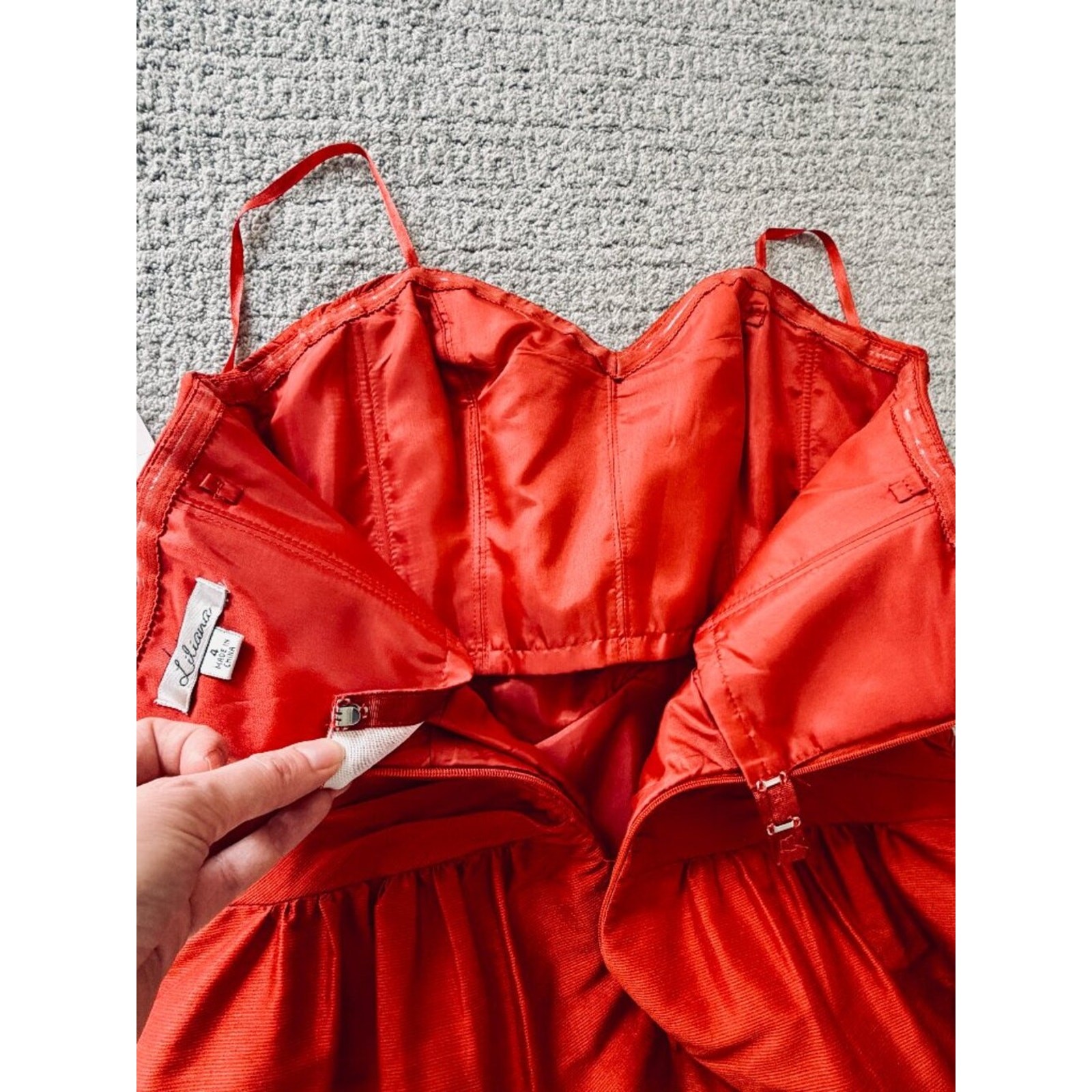 Liliana Sweetheart Neckline Royalcore Fit & Flare Mini Dress Red- 4