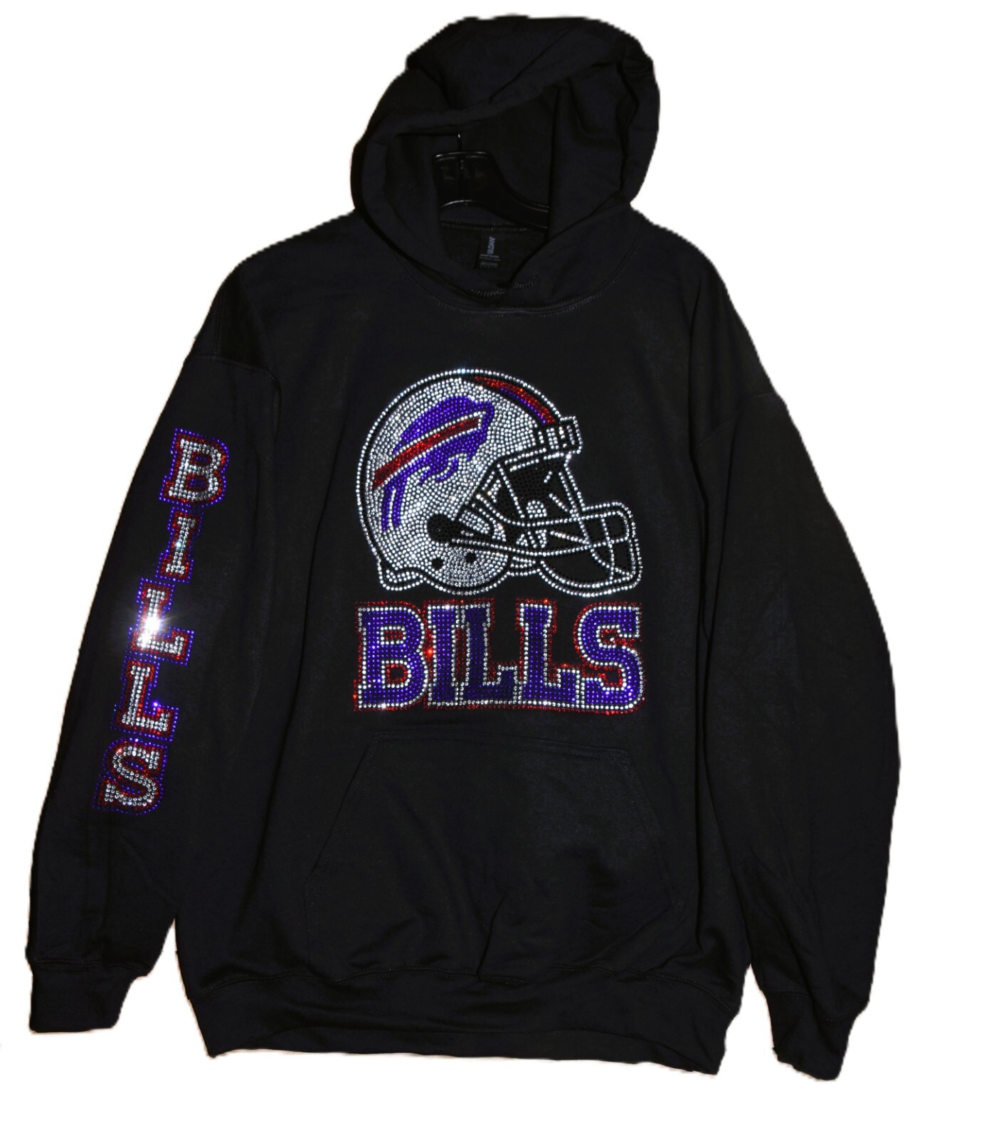 Bills rhinestone sweatshirt or hooded sweatshirt hoodie S M L XL 2X 3X 4X 5X