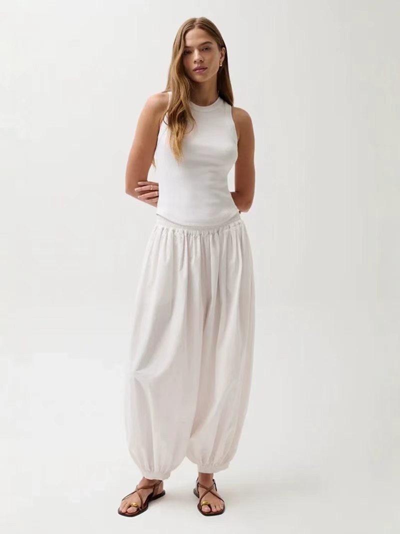 NWOT PISTOLA LIYA POPLIN BALLOON PANT LA BLANC SIZE M/L/XL