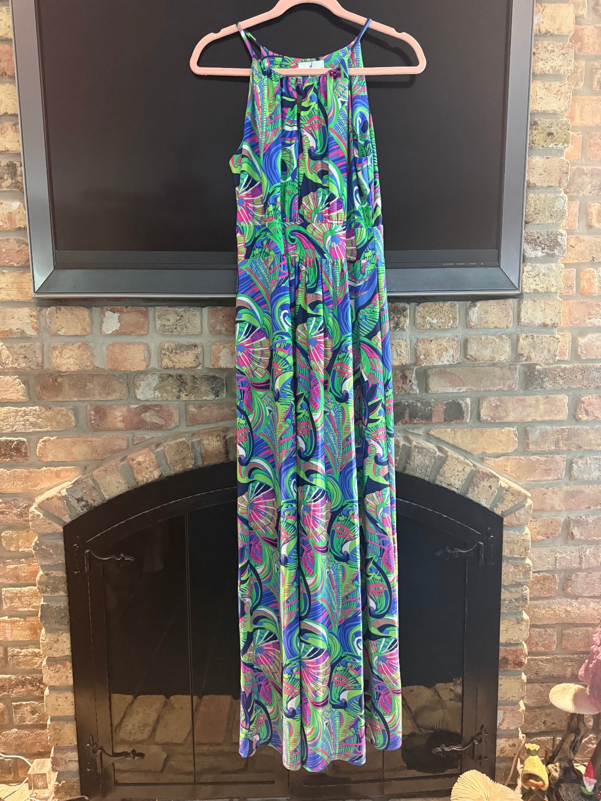 Jude Connally Colorful Maxi Dress Medium