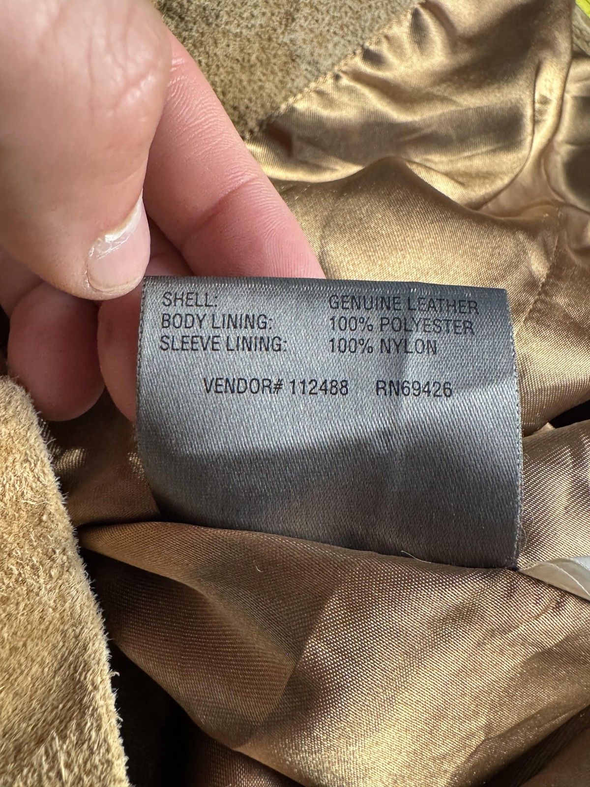 Wilsons Leather Maxima Blazer Jacket Womens XL Brown Suede Button Front