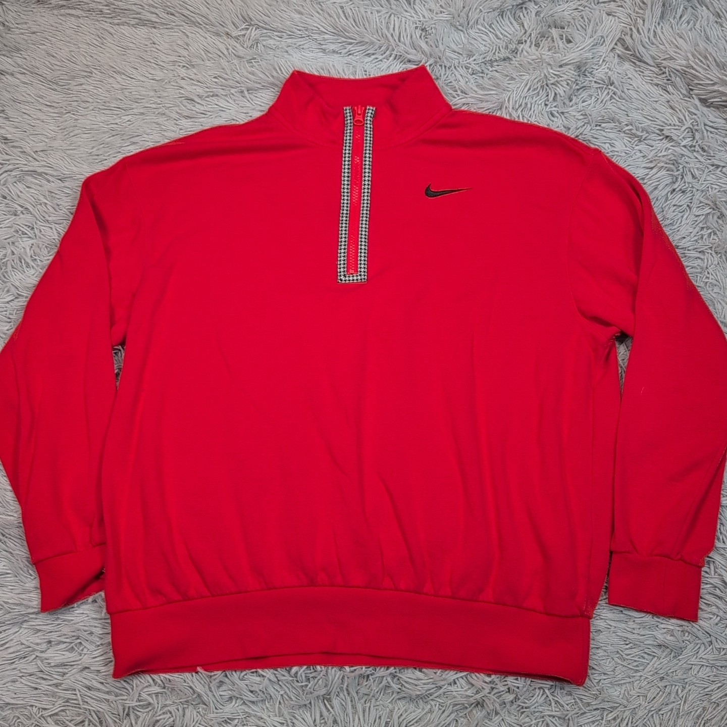 Nike Sweatshirt Womens XS Embroidered Swoosh Half Zip Athletic Comfort Casual