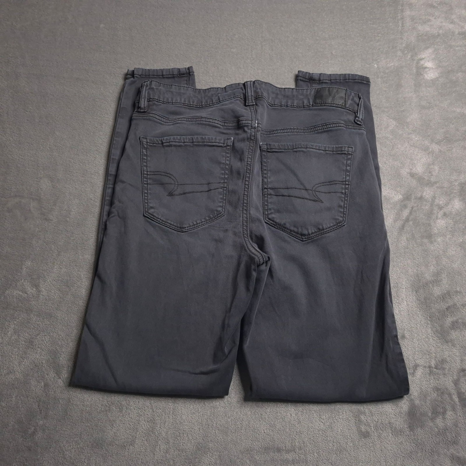American Eagle Womens High Rise Jegging 8 Black Next Level Stretch Mid Rise