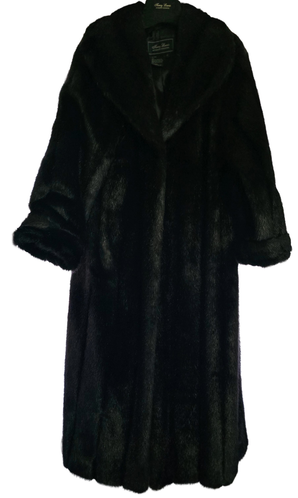 Terry Lewis Classic Luxuries Brown Full Length Faux Fur Coat size L new wo tags