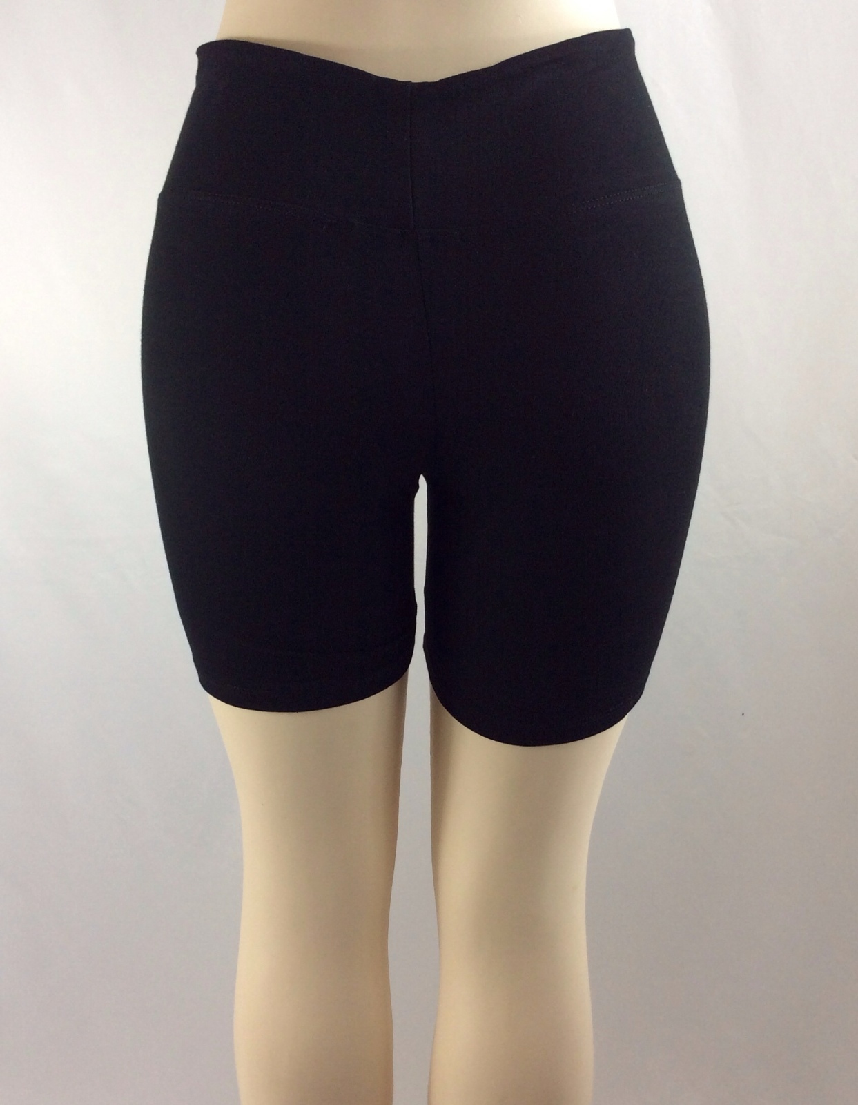 Venley Women’s 6” inseam 95% Cotton Fitted Lounge Gym Shorts Black Size M