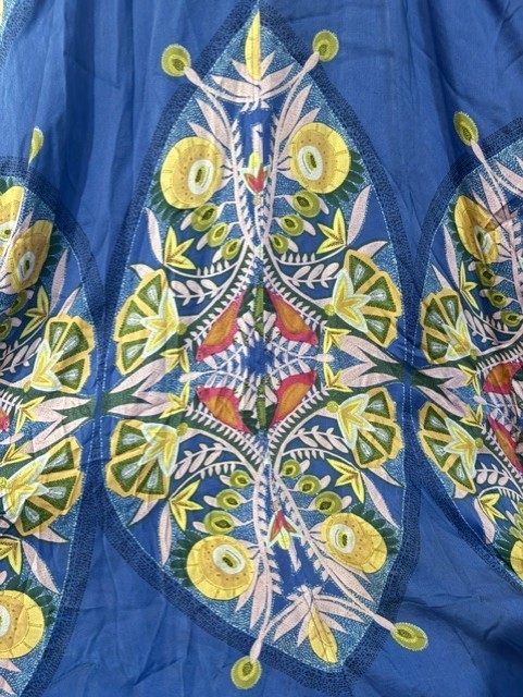 Ginger & Smart Silk Maxi Dress w Pink Bird & Botanical Mandala Kaleidoscope sz 8