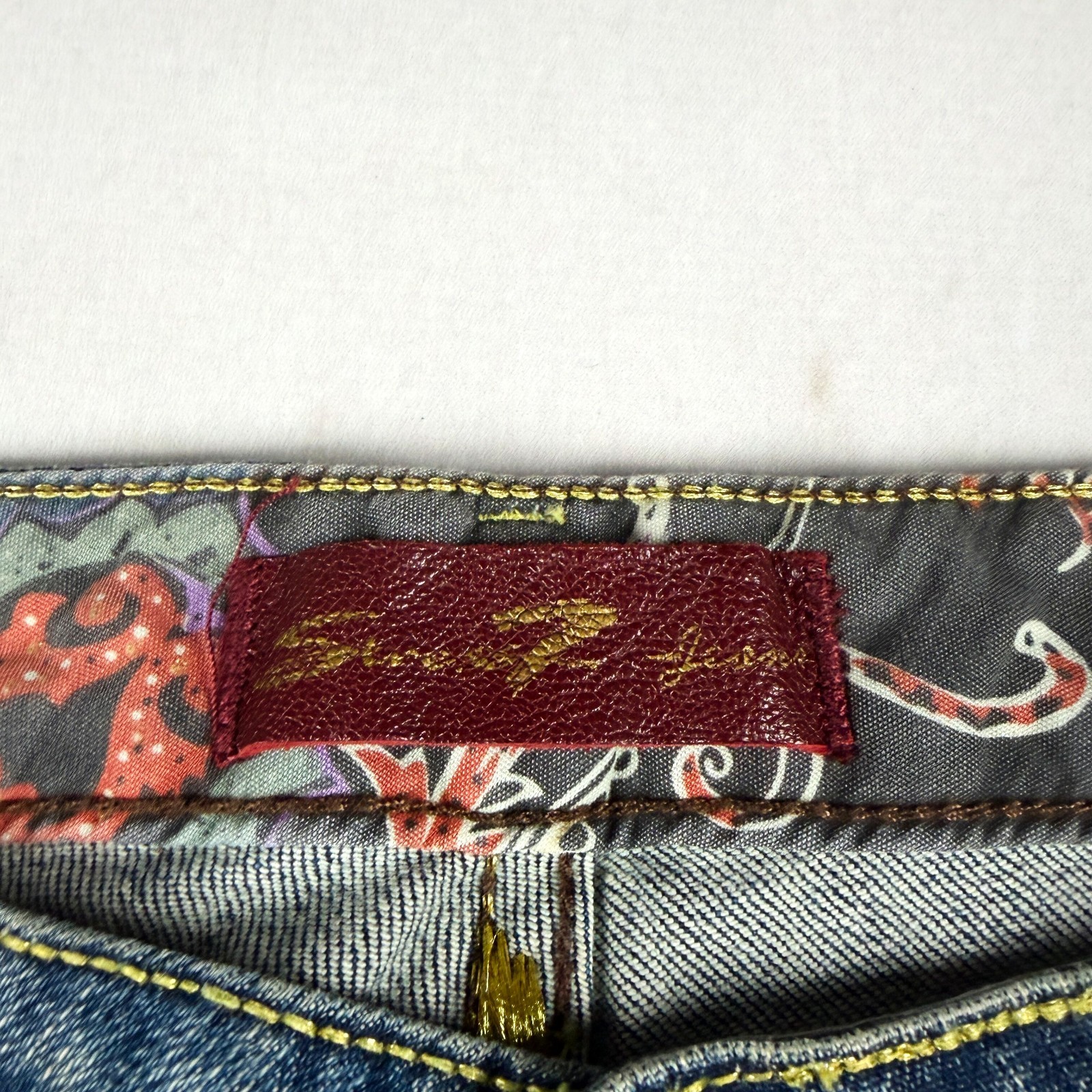 NEW Vintage Bootcut Jeans Embroidered Pocket Y2K Low Rise Denim Pants