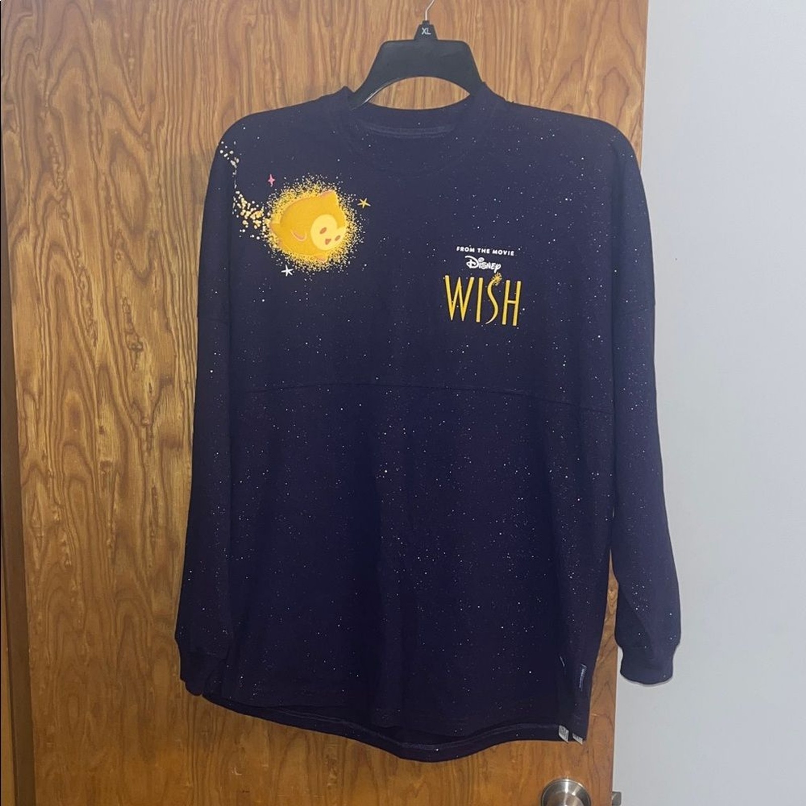 Disney Spirit Jersey NWOT Wish Navy Long Sleeve w/Yellow Graphic size Medium