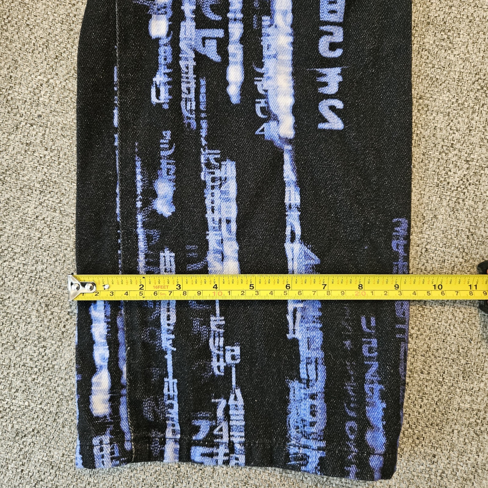 Jaded London Blue Matrix Code Women Size 26 Straight Leg Jeans BLUE/BLACK NEW