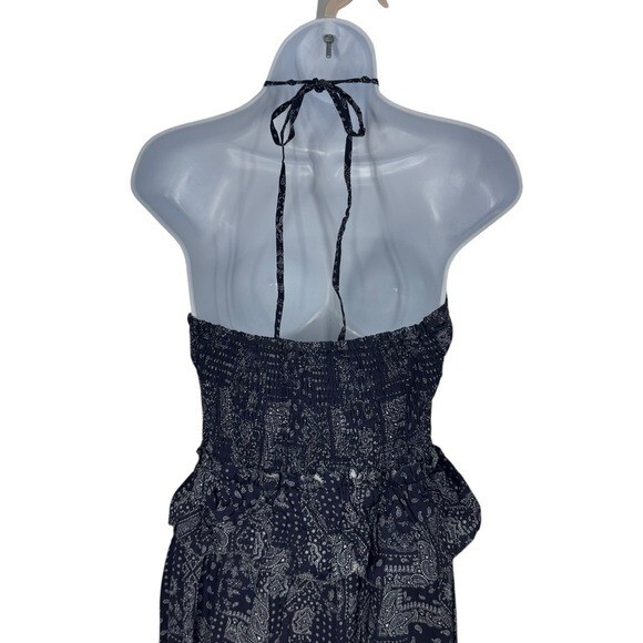 En Saison NEW Navy White Daytona Western Coastal Cowgirl Midi Dress Size Large