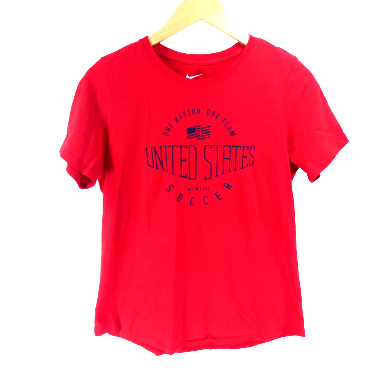 THE NIKE TEE Athletic Cut Large One Nation One Team UNITED STATES Soccer T Shirt