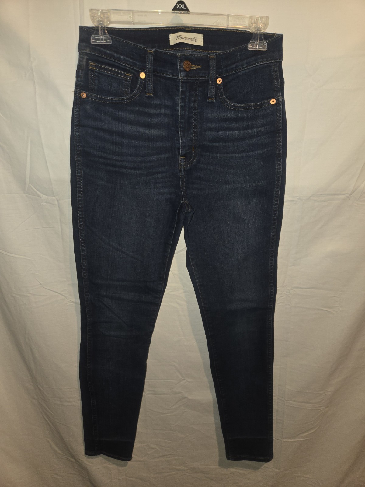 Madewell Women’s Skinny 10″ Hi Rise Dark Wash Jeans Blue Denim Pockets Size 26