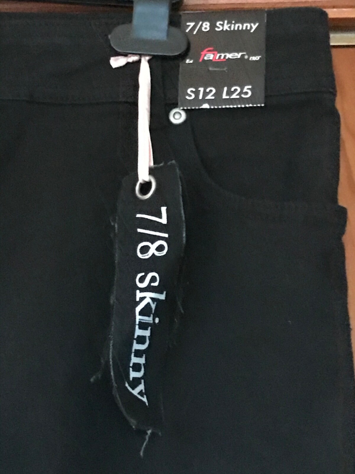 Falmer Black Skinny Jeans Size 12 Leg 25 – 99% Cotton 1% Elastane New with Tags