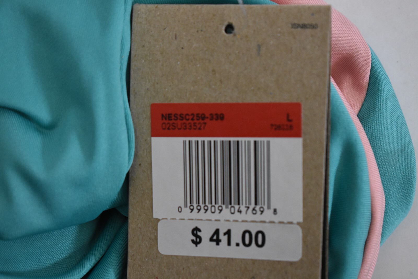 Nike Swim Women’s Color Block 3-in-1 Reversible Bikini Top Teal & Pink L $41