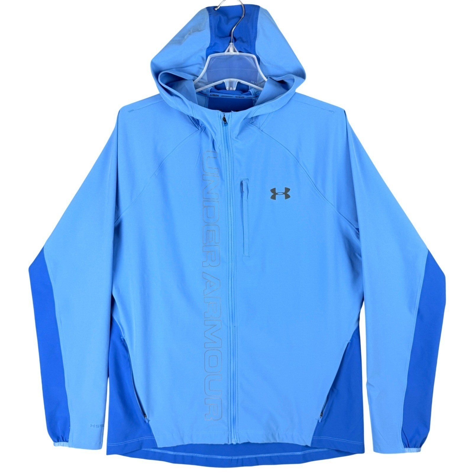 Under Armour Womens M Blue Storm ColdGear Hooded Running Jacket Outdoor Gorpcore