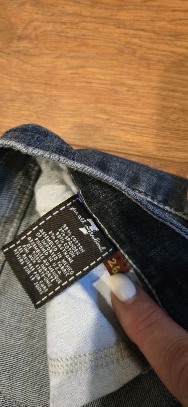 7 For All Mankind Women’s Jeans Dark Wash Roxanne Mid-Rise Skinny Slim Size 26