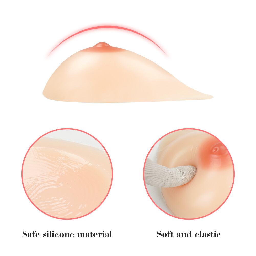 Binimokoo Teardrop Silicone Breast Forms A-H Cup Fake Boobs Bra Enhancers
