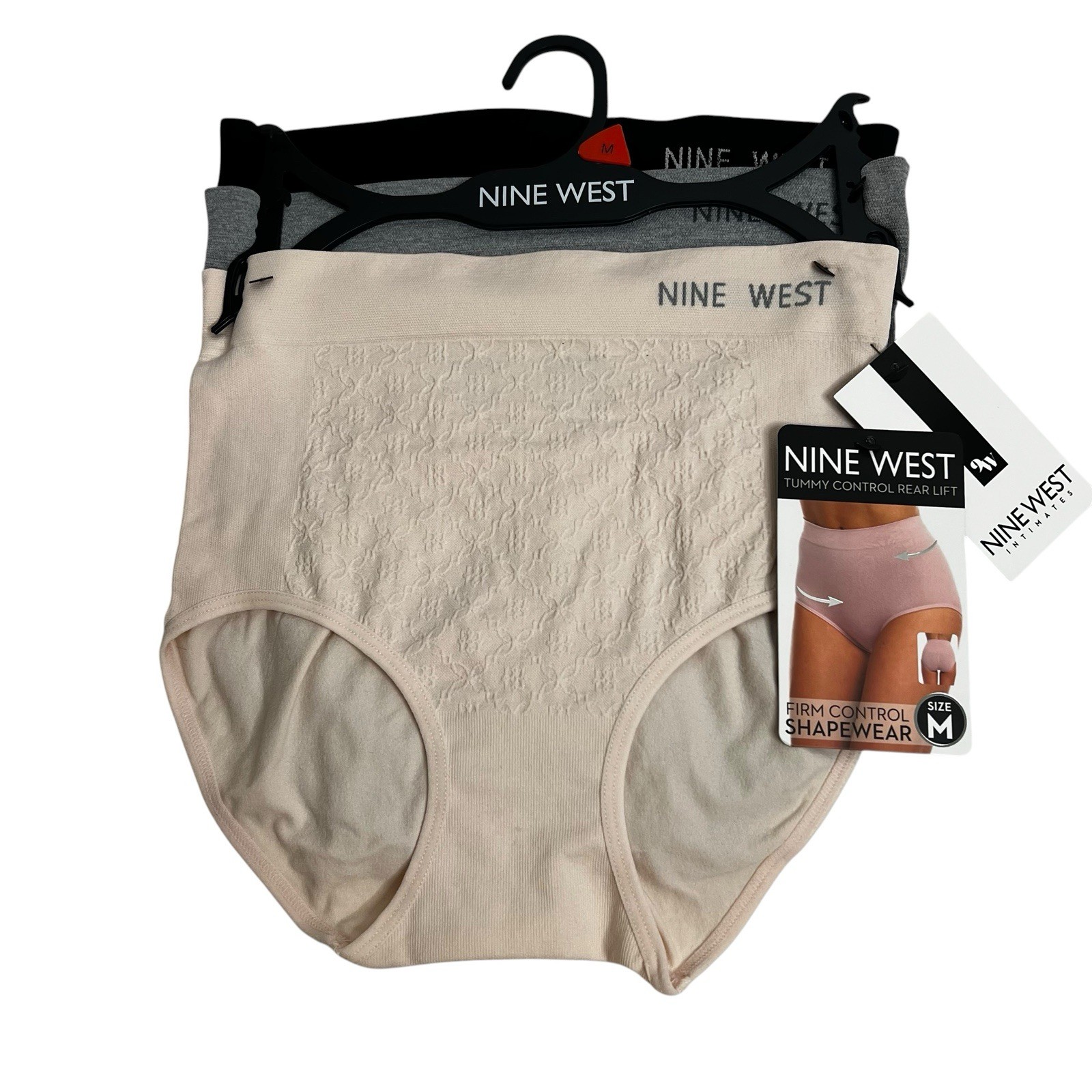 Nine West Women’s Firm Control Shapewear Sz Medium Pkg/3 Multi Colors Rear Lift