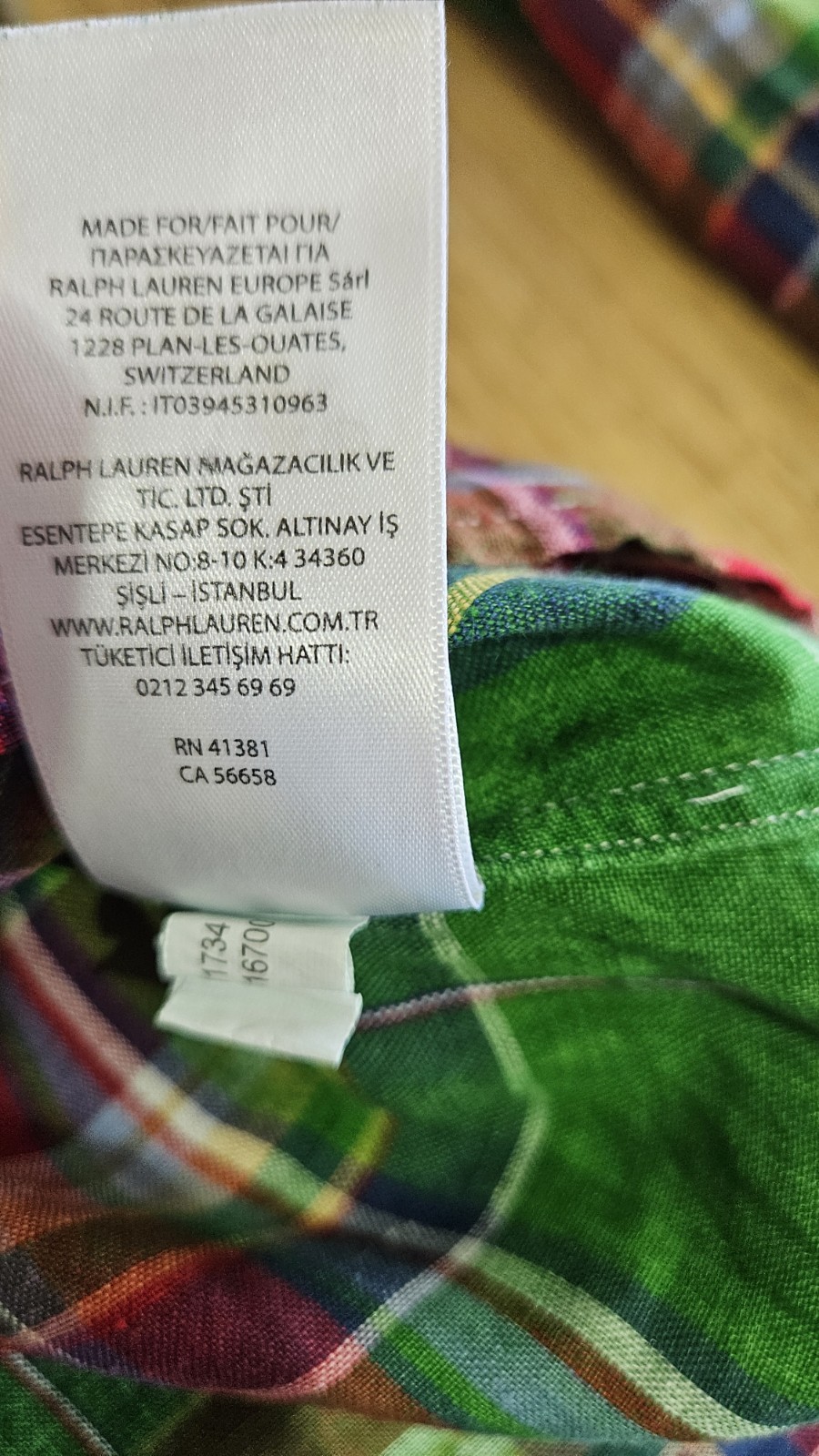 Polo Ralph Lauren Women’s XS Classic Fit 100% Linen Plaid Shirt Green 17×26