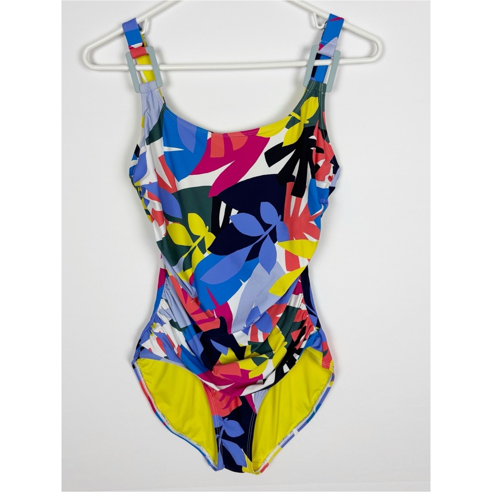 Anne Cole Tropic Stamp Rectangle StrapOne-Piece Swimsuit Size 8 Summer Beach