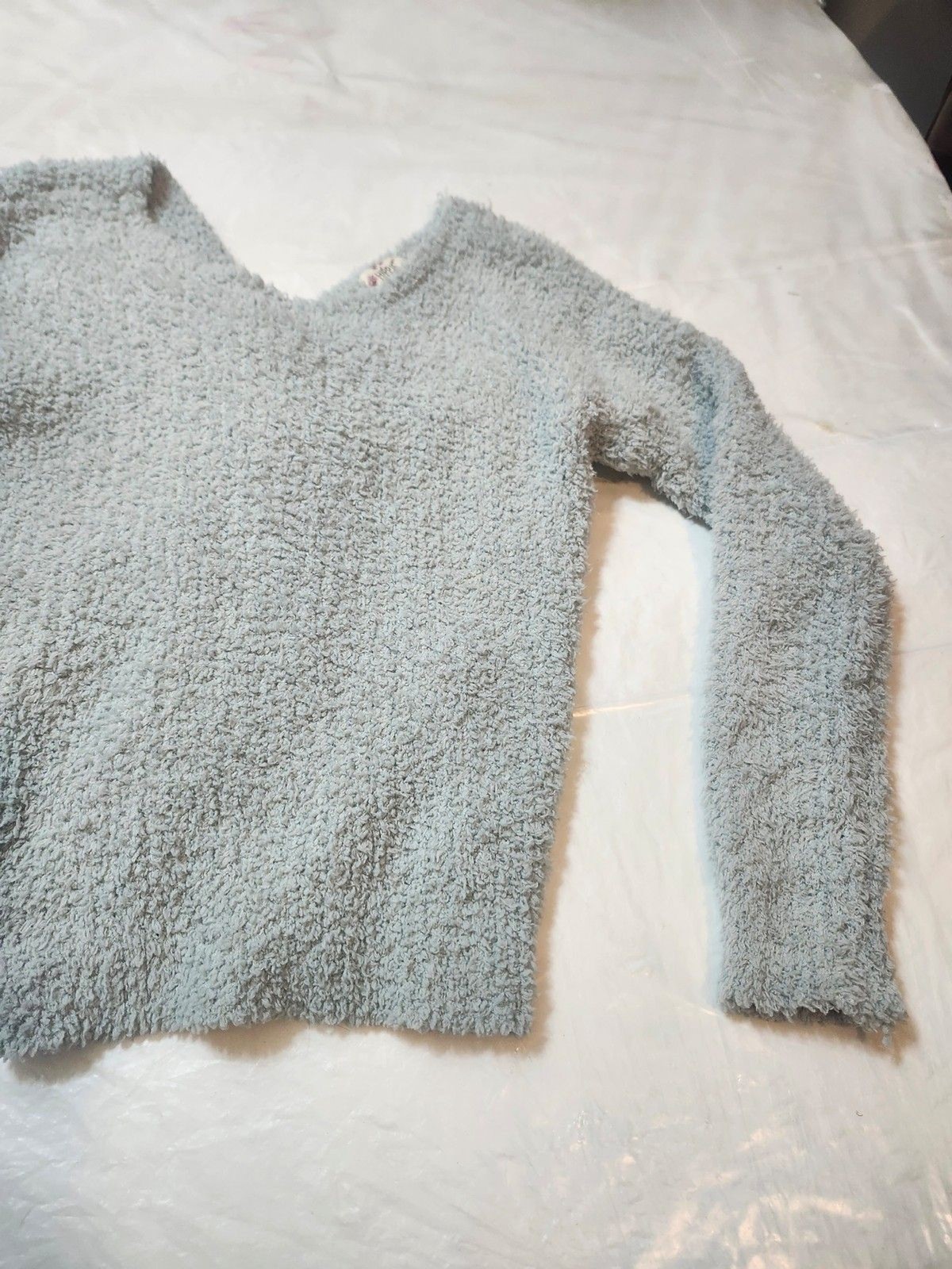 Hippie Rose Sweater Light Bluish Green Top Size S. #101