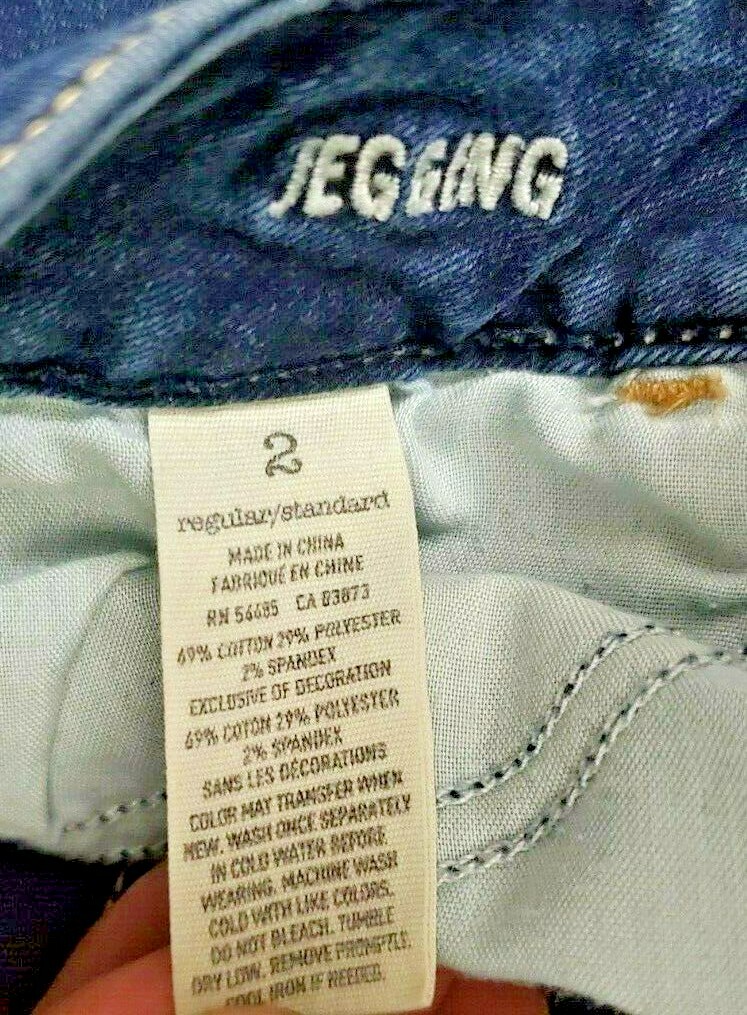 American Eagle Jeggings Jeans Women’s Size 2 Blue Denim Low Rise Stretch