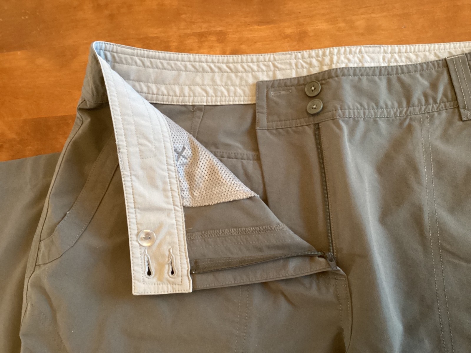 Ladies Rohan Crossover Light Green Walking Hiking Holiday Trousers, Size 16R
