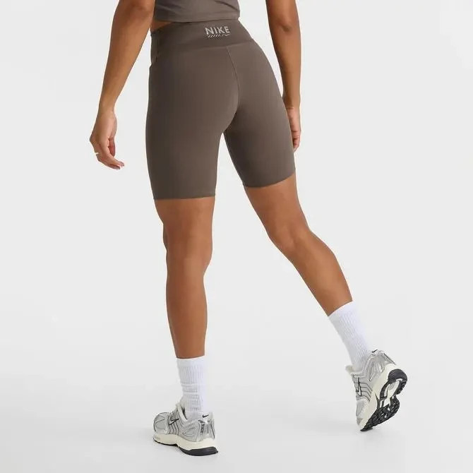 $50 Nike One Women’s Dri FIT High Rise Biker Shorts-HM4330004-Brown – Medium-New