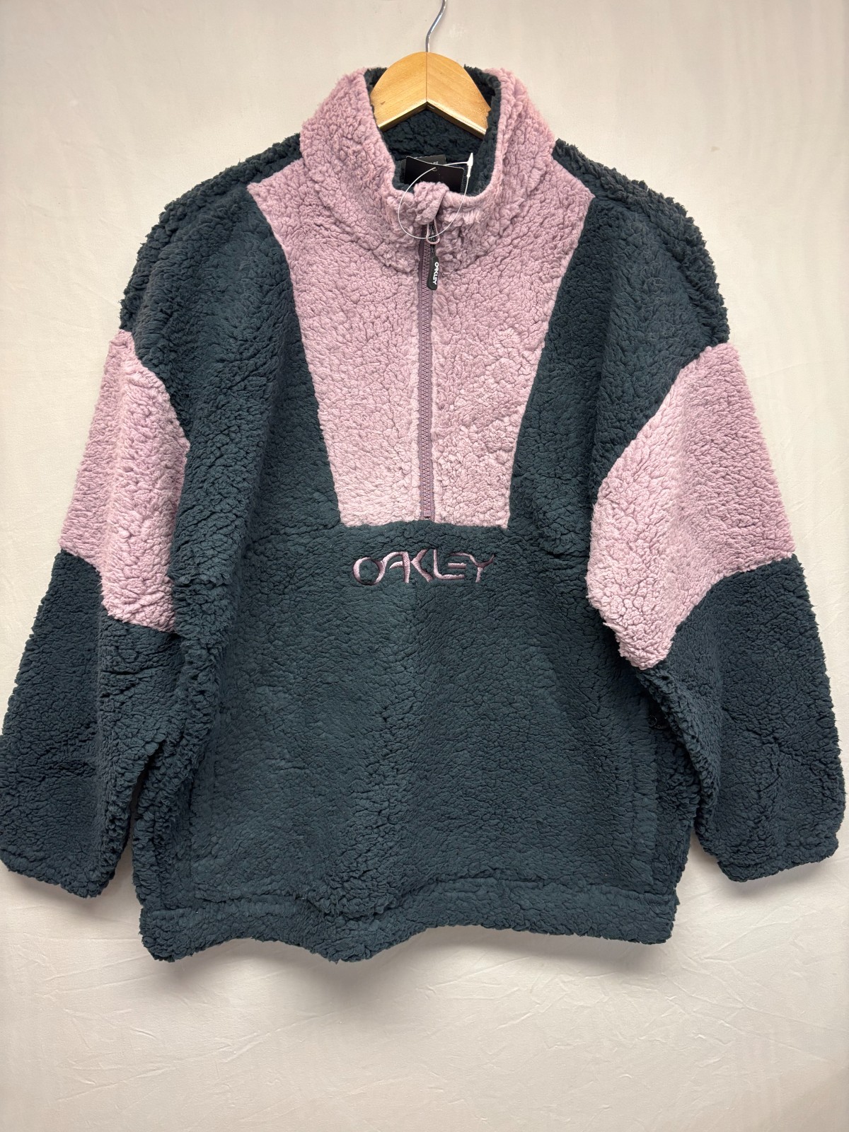 Oakley Jacket TNP Ember Half Zip Fleece Women Toadstool Black Performance XL NWT