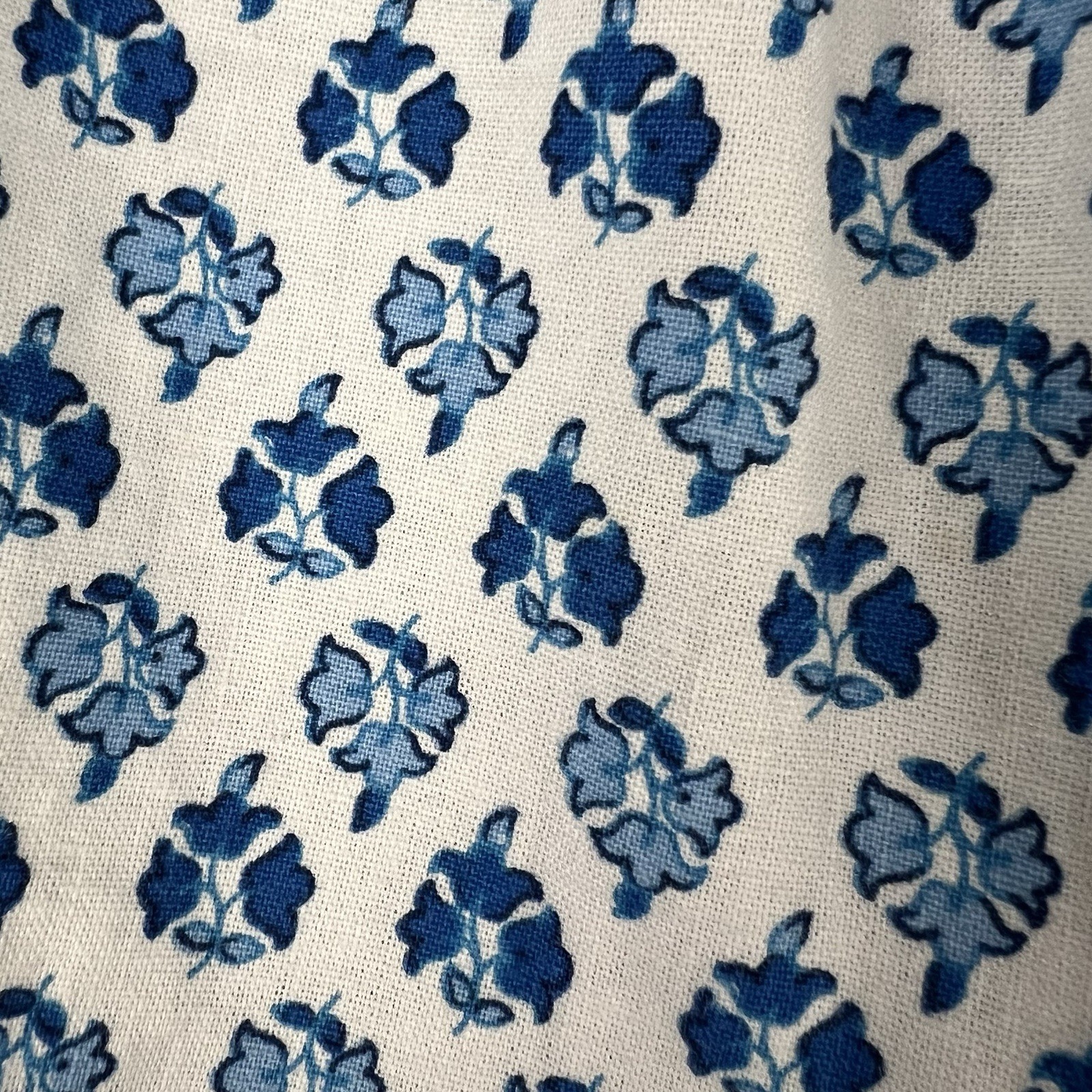 J. Crew Floral Print Linen Blend Pull On Ankle Pants Blue White 2022 Size 12P