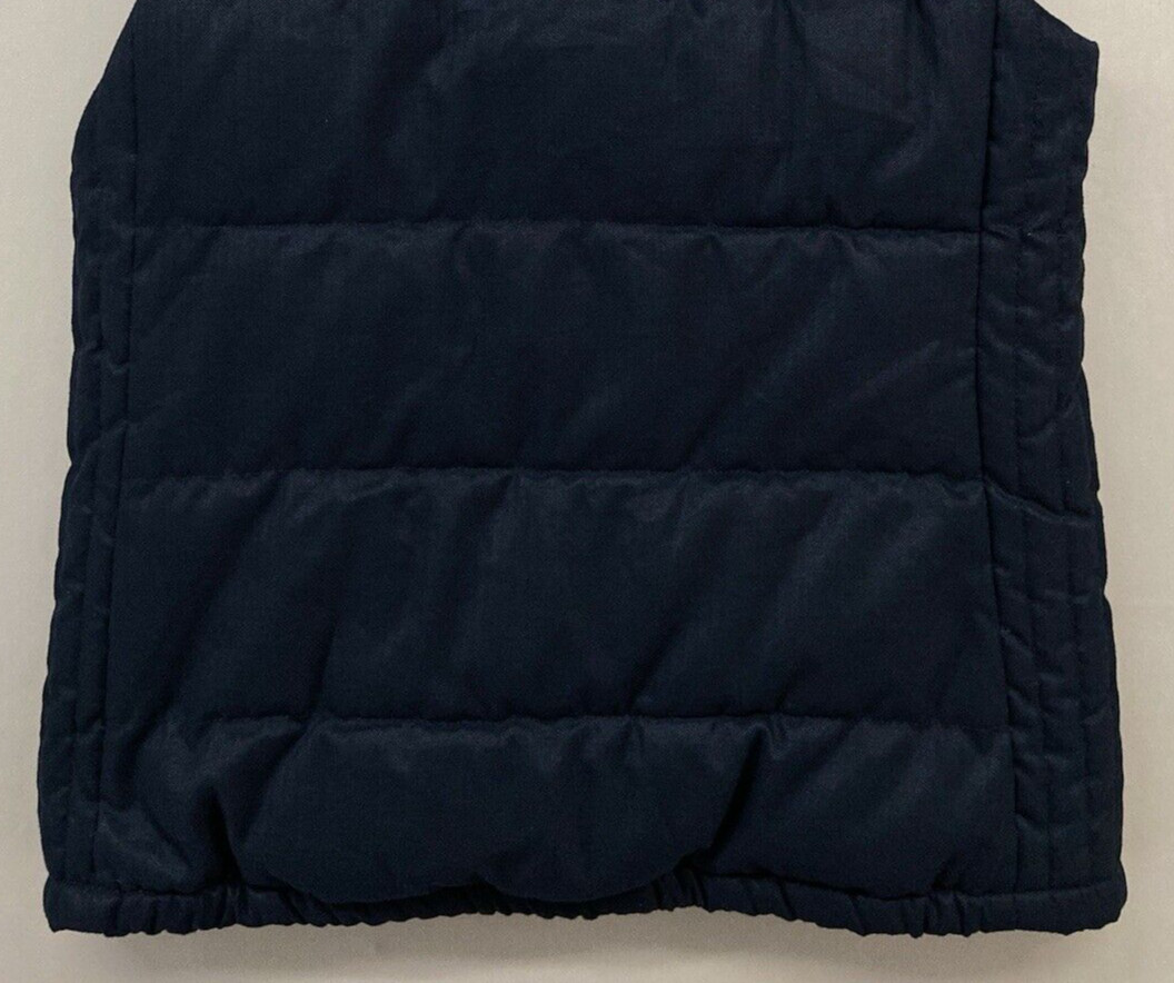 Old Navy Puffer Vest Womens XS Navy Frost-Free Textured Quilted Zip Fleece Lined